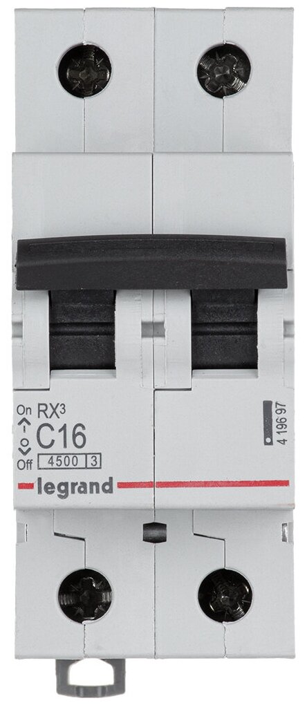 Выключатель автоматический Legrand RX3 тип C 16А 2P - фотография № 4