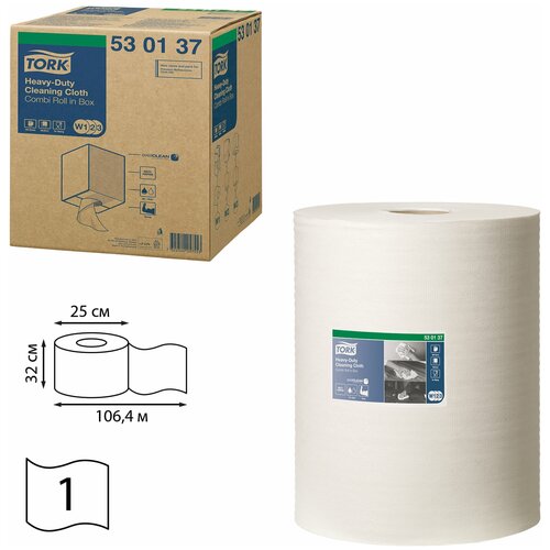 Протирочный нетканый материал TORK Система W1 W2 W3 Premium 280 л в рулоне 38х32 см 530137 13397₽