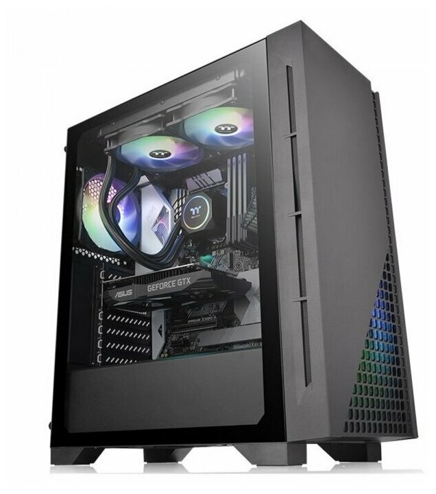 Корпус Thermaltake H330 TG CA-1R8-00M1WN-00 Black/Win/SPCC/Tempered Glass*1/120mm Standard Fan*1 (526456)