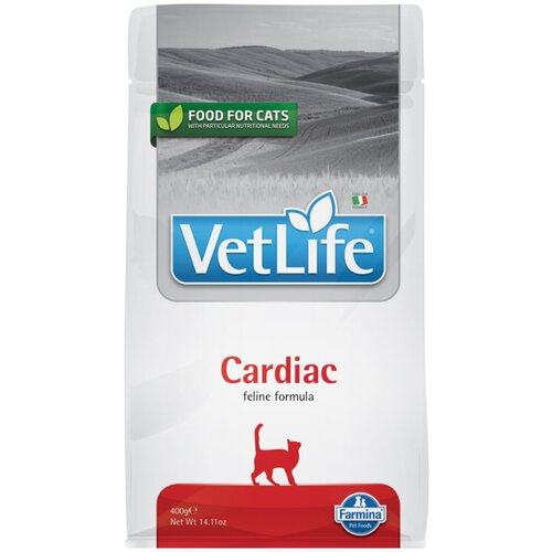 Сухой диетический корм при заболеваниях сердца для кошек Farmina Vet Life Feline Cardiac, 0,4 кг