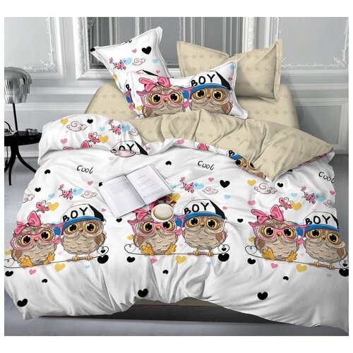 Пододеяльник 200х200 Сатин Совушки