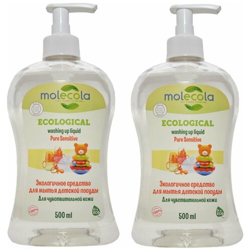 2 Шт. MOLECOLA Pure Sensitive экол-ное конц-ное ср-во д/м дет.п. и рук,500мл
