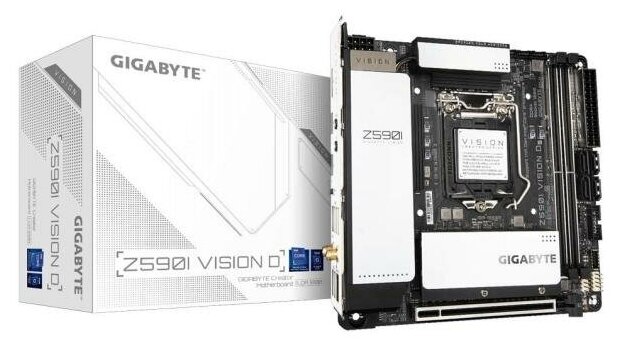 Материнская плата GigaByte Z590I VISION D Socket 1200 Z590 2xDDR4 1xPCI-E 16x 4 mini-ITX Retail