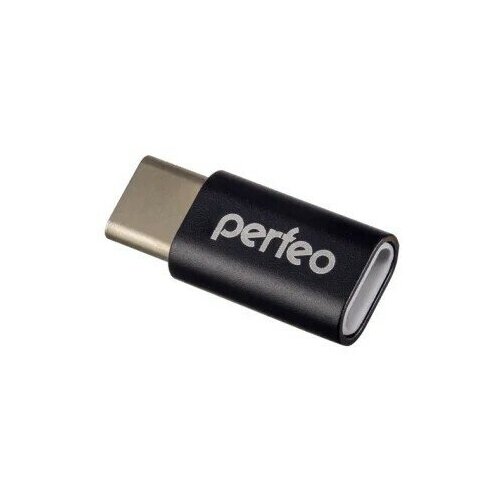 Perfeo adapter micro USB на Type-C c OTG (PF-VI-O005 Black) чёрный (PF_A4268) кард ридер otg perfeo pf vi o004 usb micro usb micro sd mmc белый