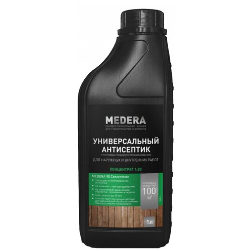 MEDERA 90 Concentrate Медера 90 Концентрат 1л, Антисептик для древесины, 12шт/кор - Универсальный