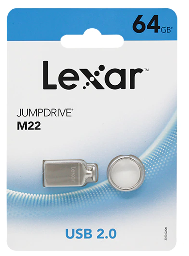 Флешка USB 2.0 Lexar High Speed 64Гб, металлический флеш накопитель