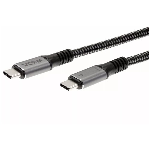 Кабель Vcom USB4 TypeCM--TypeCM, 5K@60Hz, 40GBps, PD 100W, 5A, , 1.2м кабель тандерболт4 usb4 type c vcom 5k 60 hz 40gbps 5a ток заряда 100w power delivery thuderbolt4 проводник медь длина 1 2 метра cu540m