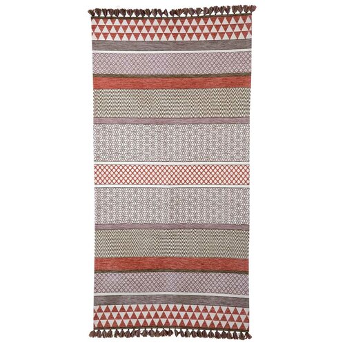 Ковер на пол килим двусторонний 80x150 см Bella Maison Турция 50% хлопок 50% полиэстер Dusty Pink Kilim Somon 8681790023183