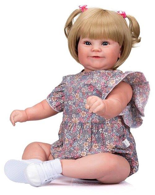 Кукла реборн девочка Mэдди с коричневыми волосами 60см