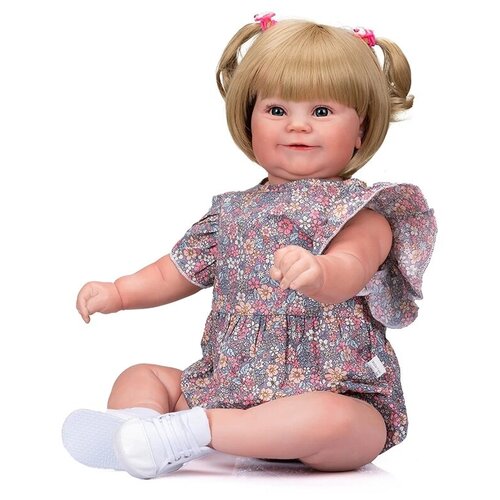 Кукла реборн девочка Mэдди с коричневыми волосами 60см