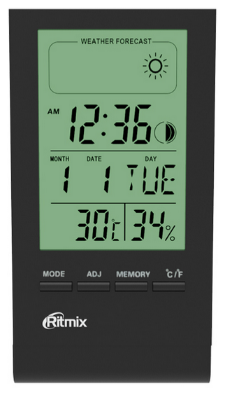 Метеостанция RITMIX CAT-040 (черный) черный - фотография № 2