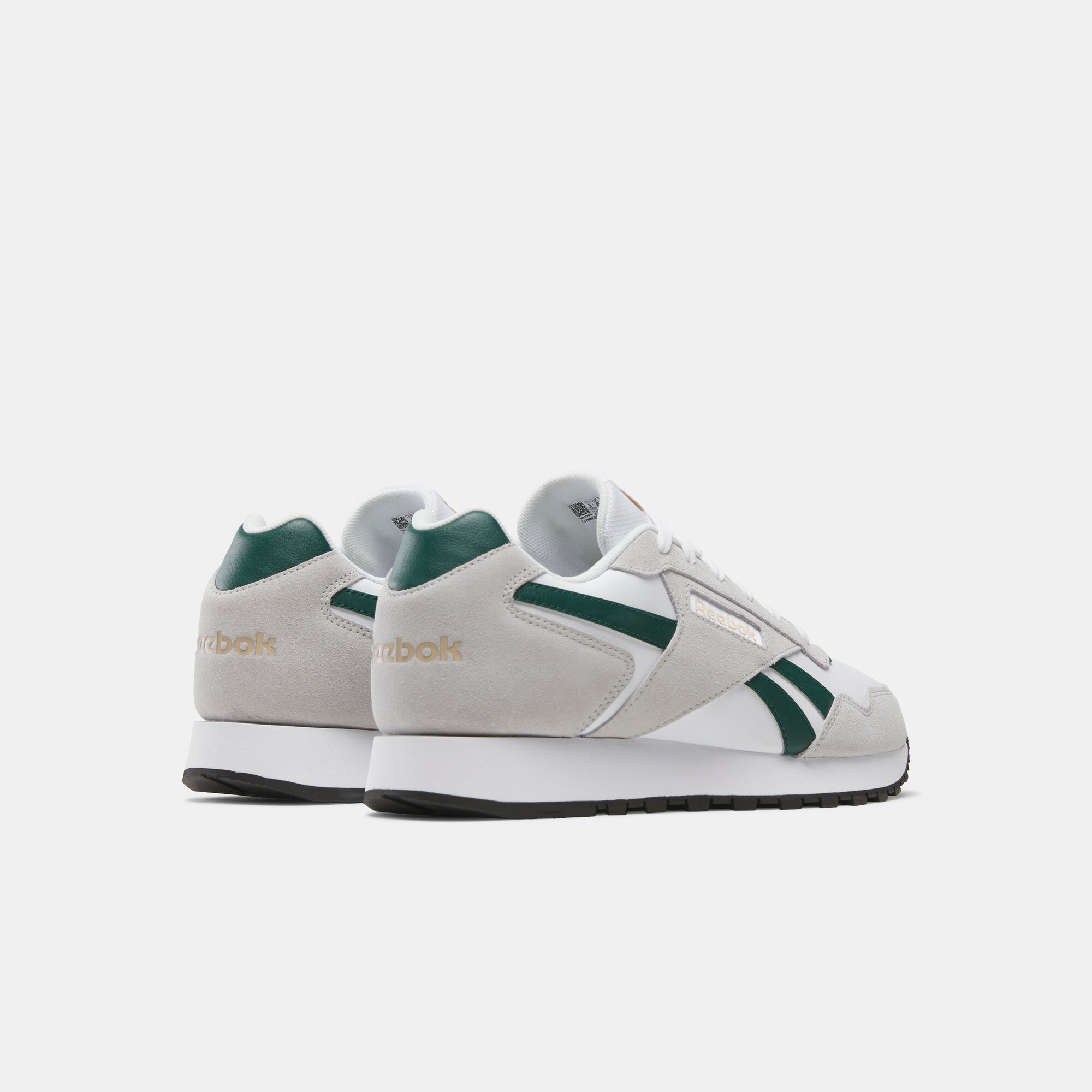 Кроссовки Reebok Glide, размер 10 US, белый/зеленый/серый — фото 1