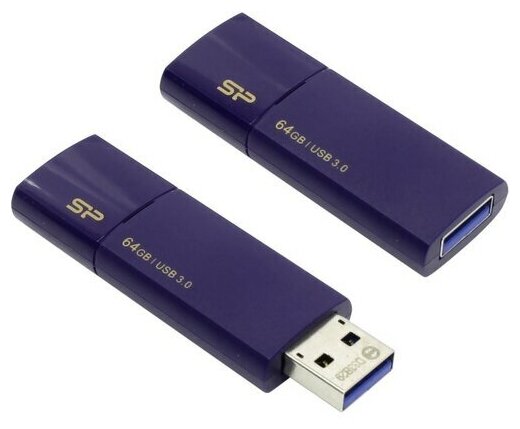 Флешка 64Gb Silicon Power Blaze B05 синий USB 3.1 (SP064GBUF3B05V1D)