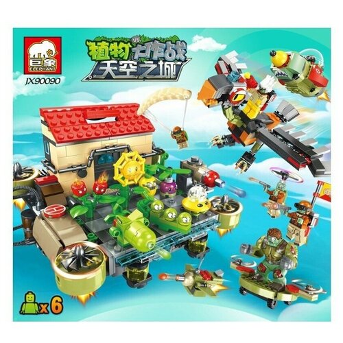 фото Конструктор elephant plants vs zombies jx90090 растения против зомби, нападения птиц. 926 деталей