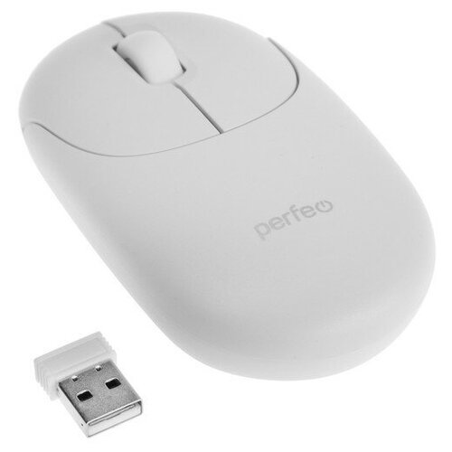 Мышь Perfeo Slim беспроводная оптическая 1200 dpi USB белая 77800₽