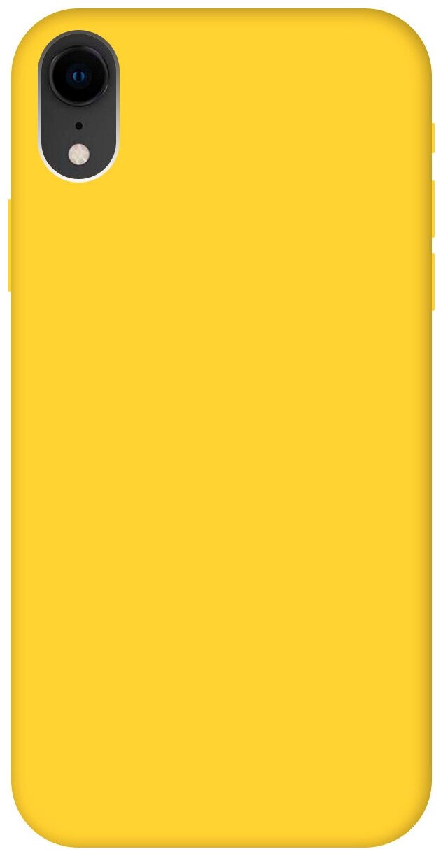 Силиконовый чехол на Apple iPhone XR / Эпл Айфон Икс Эр Soft Touch желтый