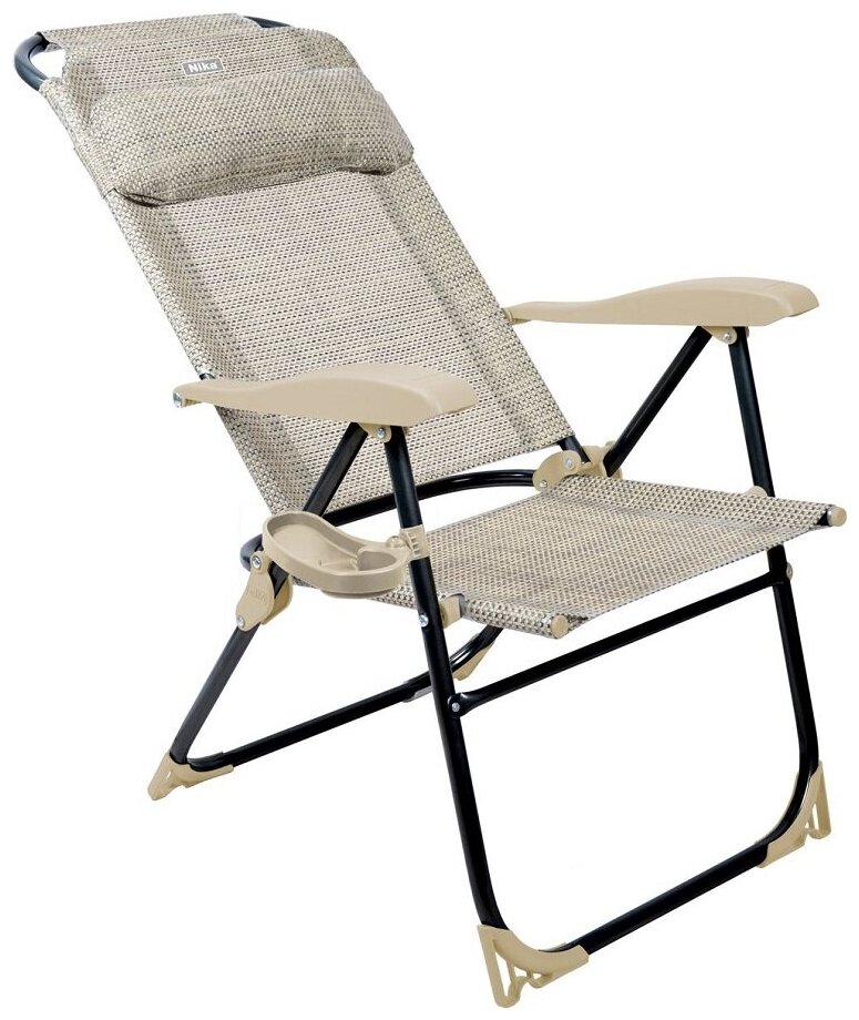 Складное садовое кресло шезлонг для дома и дачи для рыбалки и отдыха - фотография № 4
