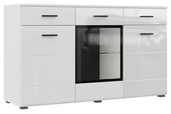Комод Нк-мебель GLOSS КМ-150 Белый/Белый глянец