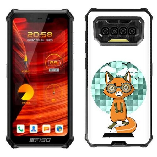 Чехол задняя-панель-накладка-бампер MyPads задумчивая лиса для Oukitel F150 Bison 2021 противоударный чехол mypads детская лиса для oukitel f150 r2022 задняя панель накладка бампер