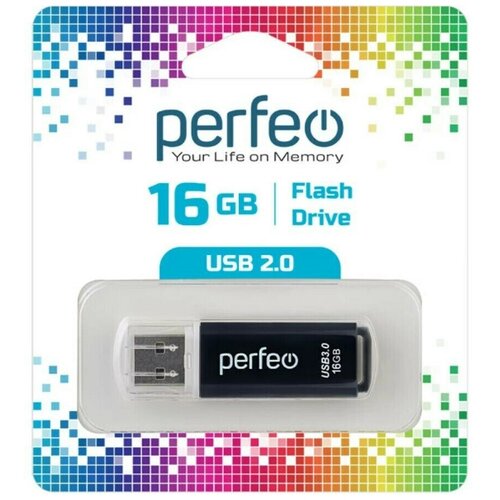 USB Флеш-накопитель USB накопитель Perfeo USB 16GB C13 Black usb флешка perfeo 16gb c13 white
