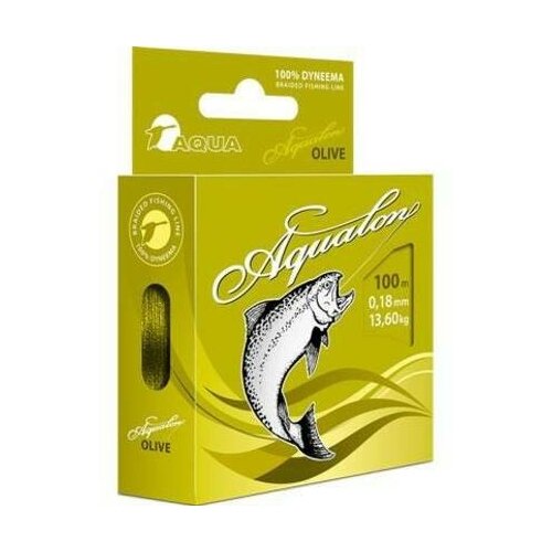 фото Леска-шнур aqua aqualon 100м* 0.16мм оливковая