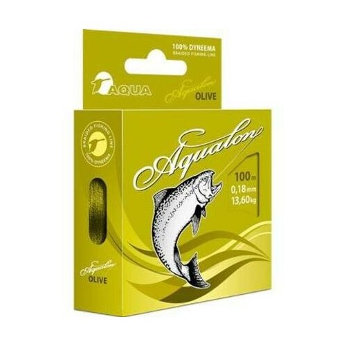 leska shnur aqua aqualon 15m008mm zimnyaya temno zelenaya Леска-шнур Aqua Aqualon 100м* 0.16мм оливковая