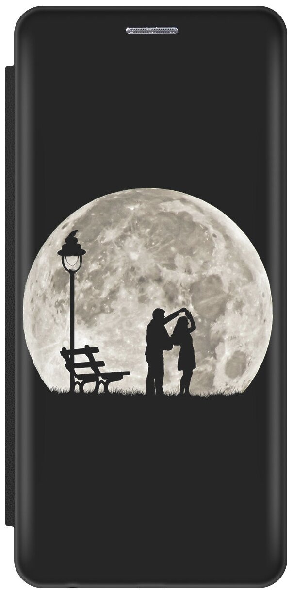 Чехол-книжка Романтика под луной на Xiaomi Poco F3 / Сяоми Поко Ф3 черный