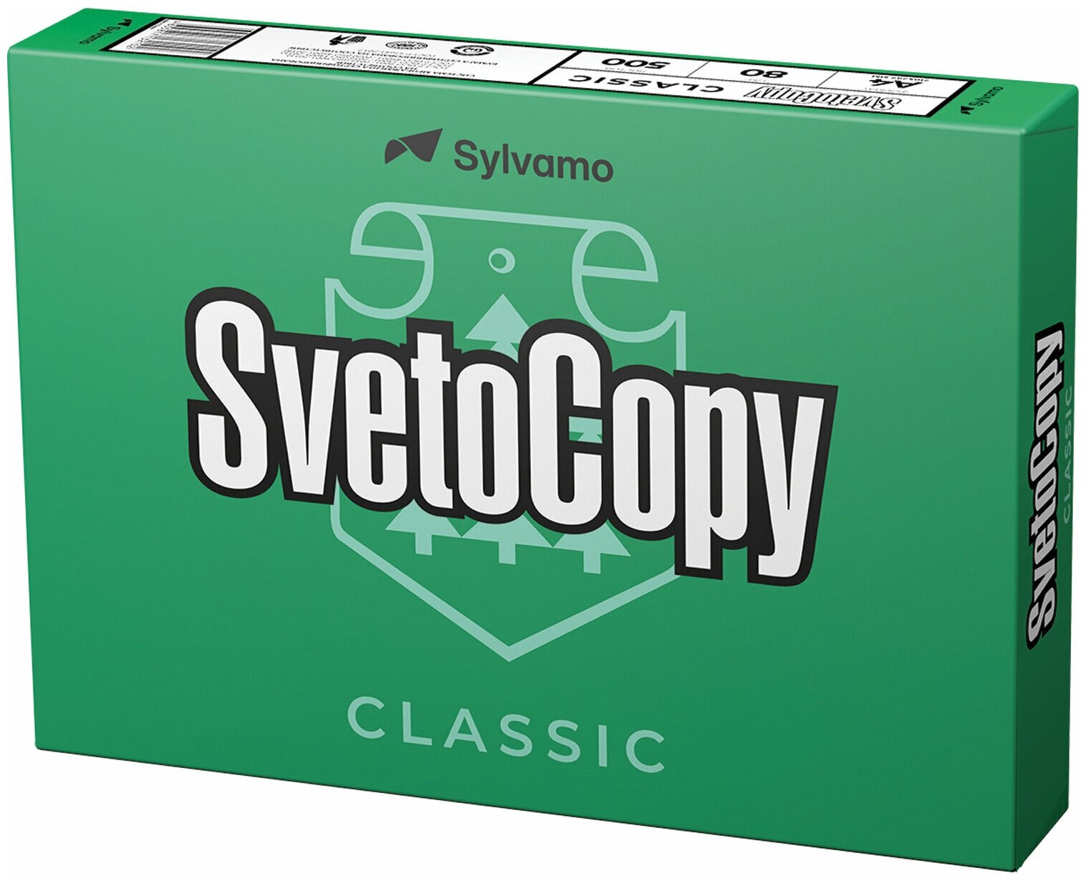 Бумага офисная SvetoCopy CLASSIC, А4, 80 г/м2, 500 л марка С, International Paper, белизна 146%.
