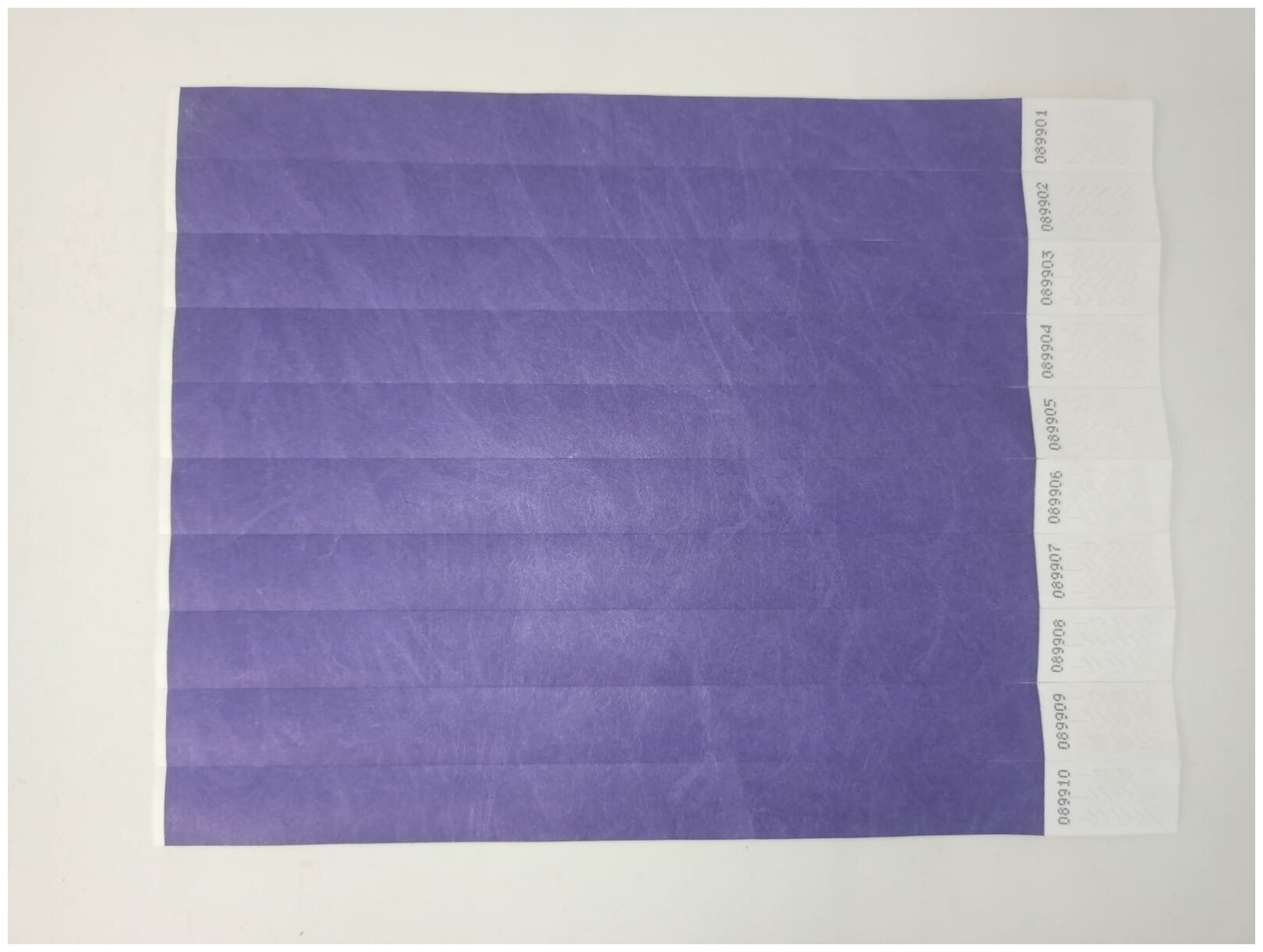 Бумажные контрольные браслеты Tyvek Фиолетовый 500 шт