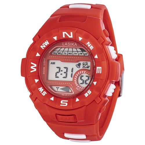 фото Наручные часы lasika электронные спортивные наручные часы lasika с секундомером, подсветкой, защитой от влаги и ударов, красный