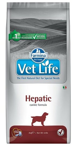 Farmina (Фармина) Vet Life Dog Hepatic 2кг х 2шт при печеночной недостаточности сухой для собак