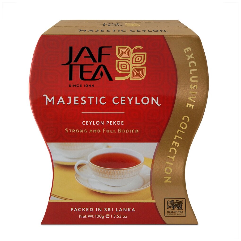 Чай чёрный JAF TEA Majestic Ceylon листовой сорт Pekoe 100 г. - фотография № 2