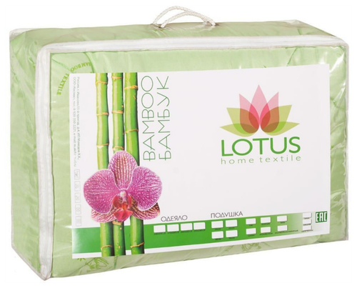 Одеяло LOTUS HOME TEXTILE 2-x спальный 172x200 см, Всесезонное, Зимнее, с наполнителем Бамбуковое волокно