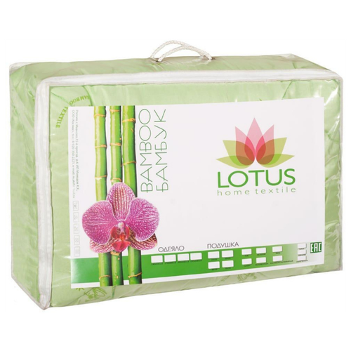 Одеяло LOTUS HOME TEXTILE 2-x спальный 172x200 см, Всесезонное, Зимнее, с наполнителем Бамбуковое волокно