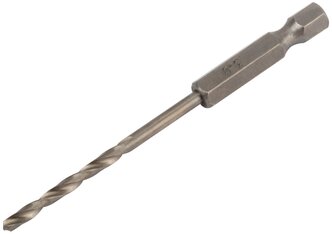 Сверло HSS по металлу,полированное, U-хвостовик под биту, инд.упаковка 3,0 мм