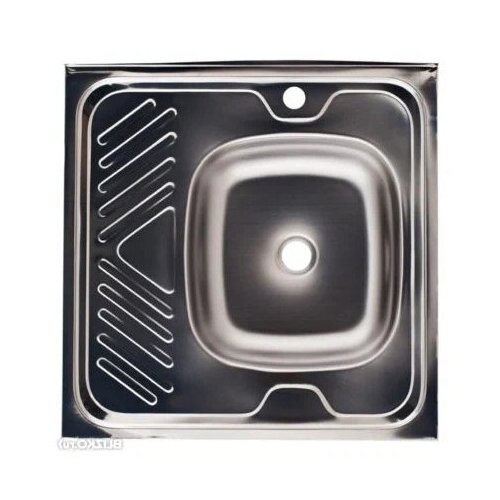 Раковина кухонная / мойка кухонная стальная Kromrus, нержавеющая сталь, правая 60*80*13,5