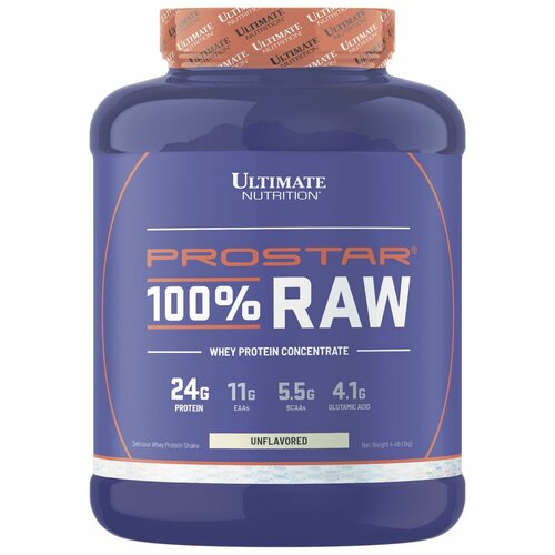 Ultimate Nutrition Prostar 100% RAW без вкуса 2000 гр