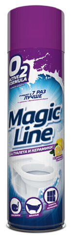 Magic Line: ML5007 Активный пенный очиститель туалета и керамики 650ml аэрозоль