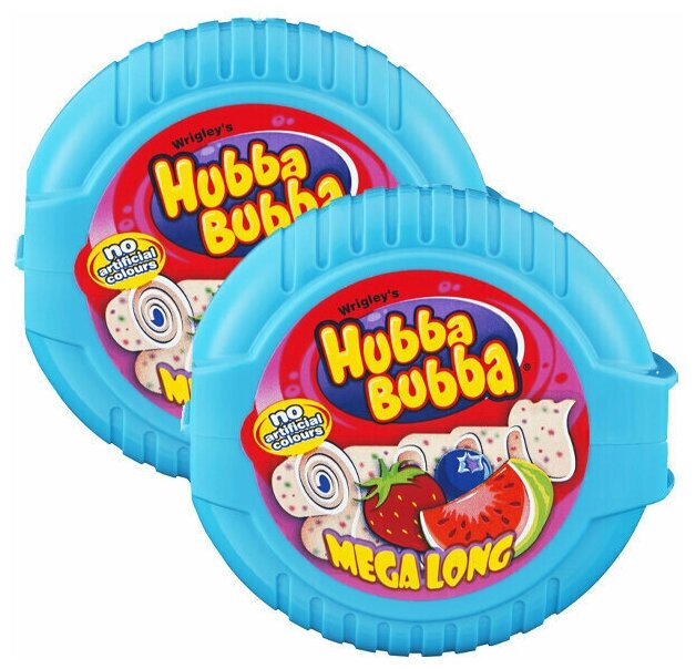 Жевательная резинка Wrigley's Hubba Bubba Mega Long ягодный микс (Германия), 56 г (2 шт) - фотография № 3