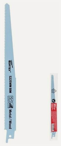 Изображение товара Полотно для сабельной пилы WORTEX по дереву с гвоздями S225WM 225 мм (SSB2210B0018).