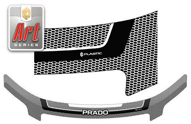 Дефлектор капота для Toyota Land Cruiser Prado 2009-2013 Серия Art графит