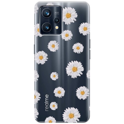 Силиконовый чехол с принтом Camomiles для Realme 9 Pro+ / Рилми 9 Про+ силиконовый чехол на realme 9 pro рилми 9 про с 3d принтом hello camomiles прозрачный