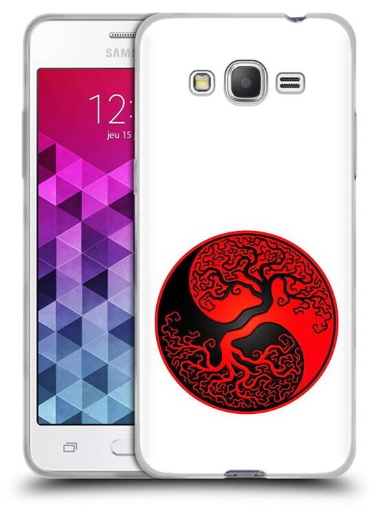 Чехол задняя-панель-накладка-бампер MyPads инь янь дерево для Samsung Galaxy Grand Prime/Prime VE Duos SM-G530 противоударный