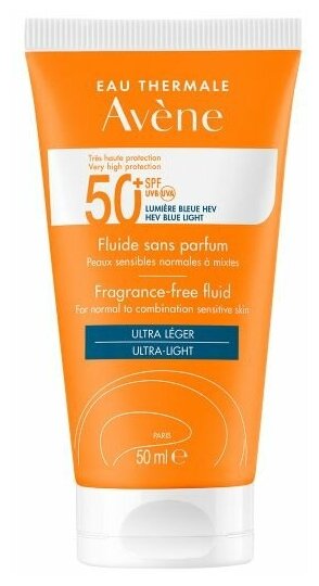 Флюид солнцезащитный без отдушек SPF50+ Avene/Авен фл. 50мл (C30961)