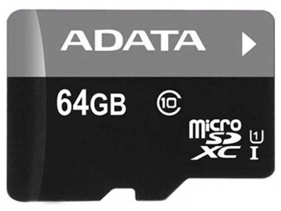 Карта памяти Adata microSDXC 64GB Premier Class 10 UHS-I U1 + ADP (40/15 Mb/s)