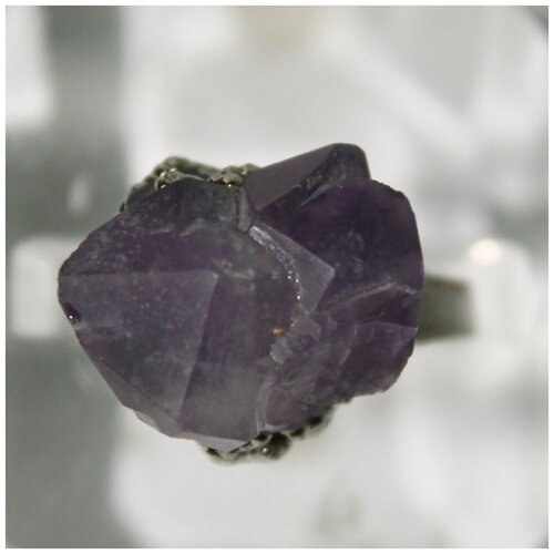 фото Кольцо true stones, медь, аметист, размер 19.5, фиолетовый