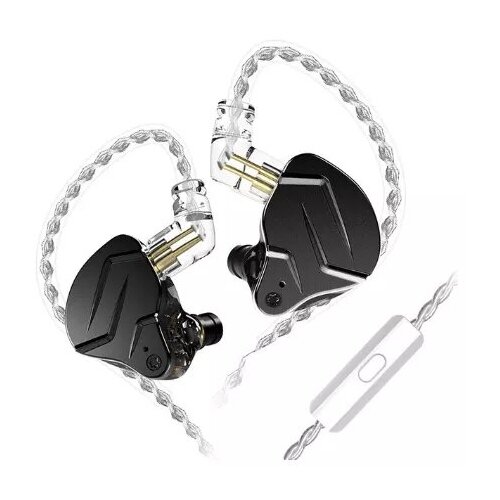 Наушники KZ ZSN Pro X - гибридная технология 1BA 1DD HIFI бас проводBluetooth микрофон - черные 196900₽