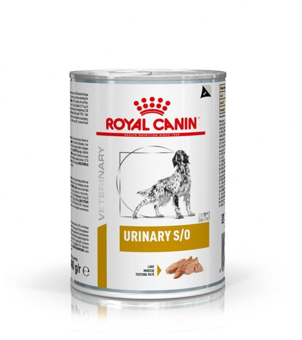 Влажный корм для собак Royal Canin Urinary S/O, при заболеваниях мочевыделительной системы 1 уп. х 1 шт. х 410 г