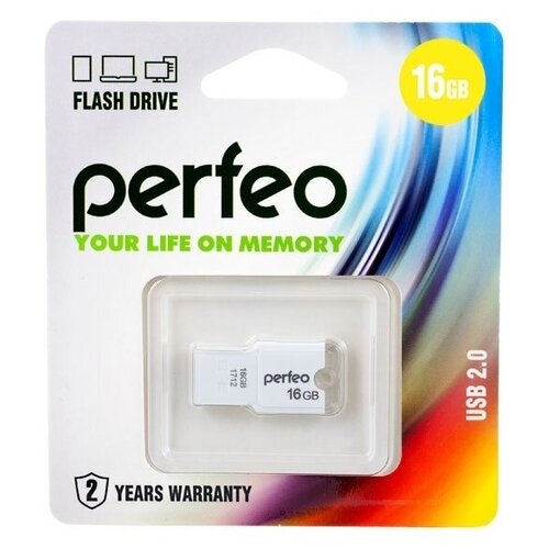 USB Флеш-накопитель USB накопитель Perfeo 16GB M01 White perfeo usb 32gb m01 white