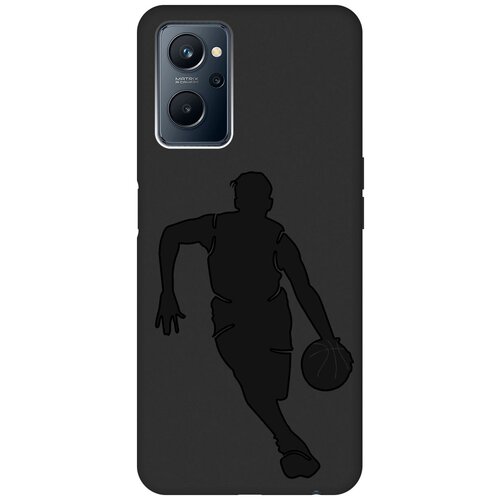 Матовый чехол Basketball для Realme 9i / Рилми 9и с 3D эффектом черный матовый чехол bts stickers для realme 9i рилми 9и с 3d эффектом черный